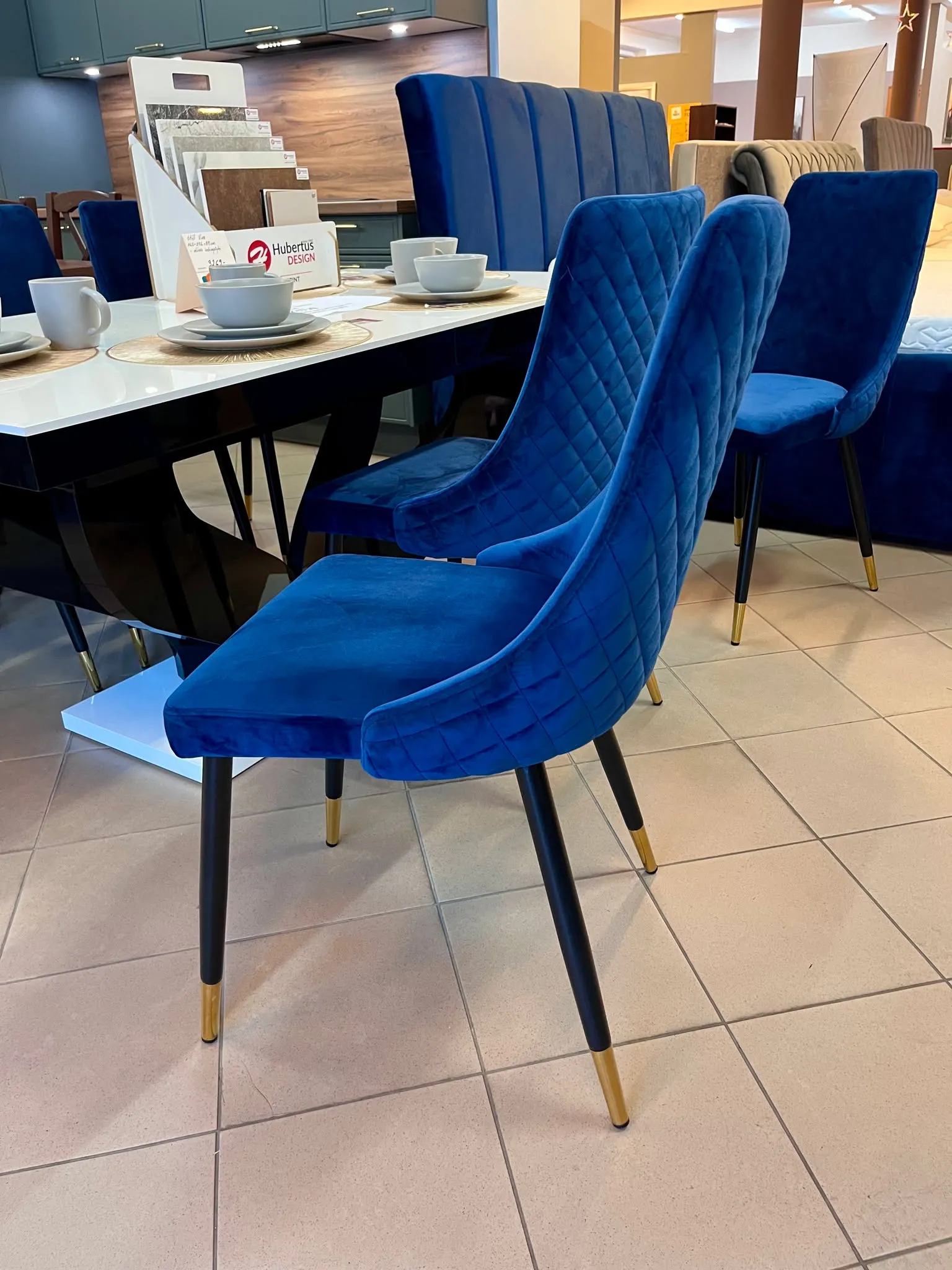 Zestaw krzeseł PIANO velvet 6 sztuk